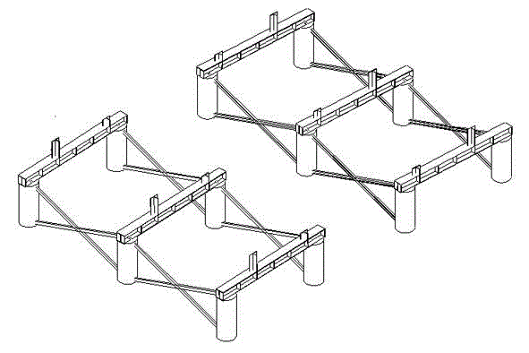 Vertical assembling construction method for trussed arch bridge