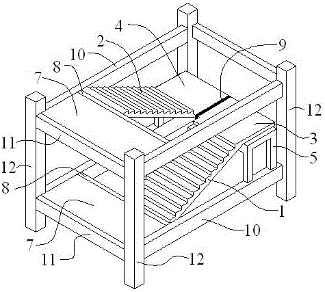 Partially-prefabricated reinforced concrete aseismic stairway and construction method thereof