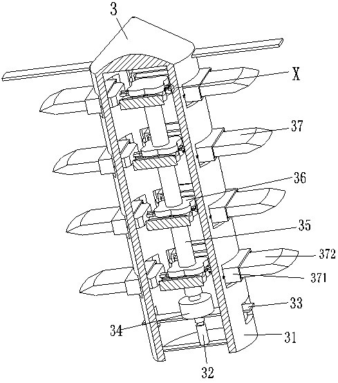 A grain unloading device for a combine harvester