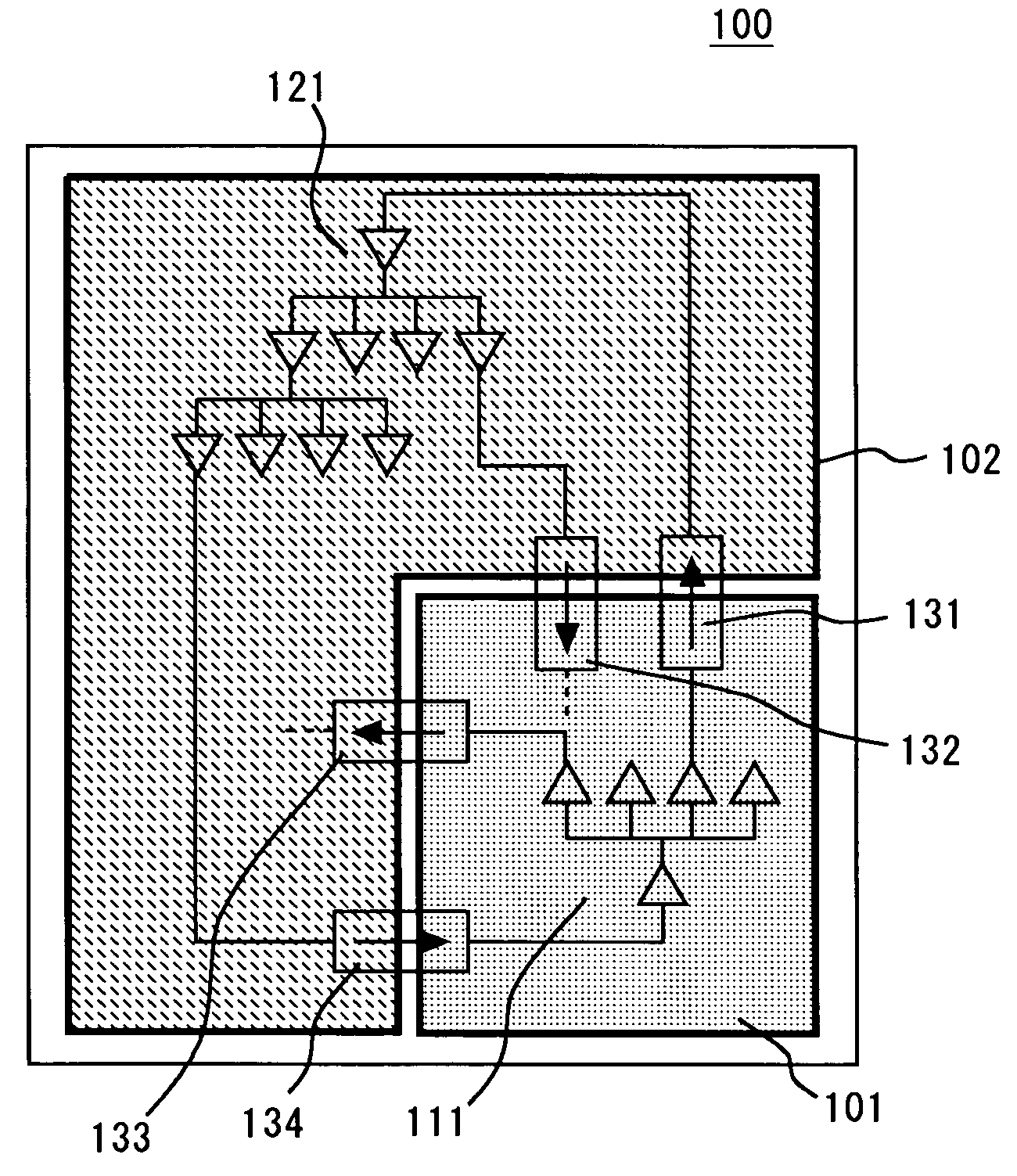 Method for designing semiconductor circuit device, utilizing boundary cells between first and second circuits driven by different power supply systems