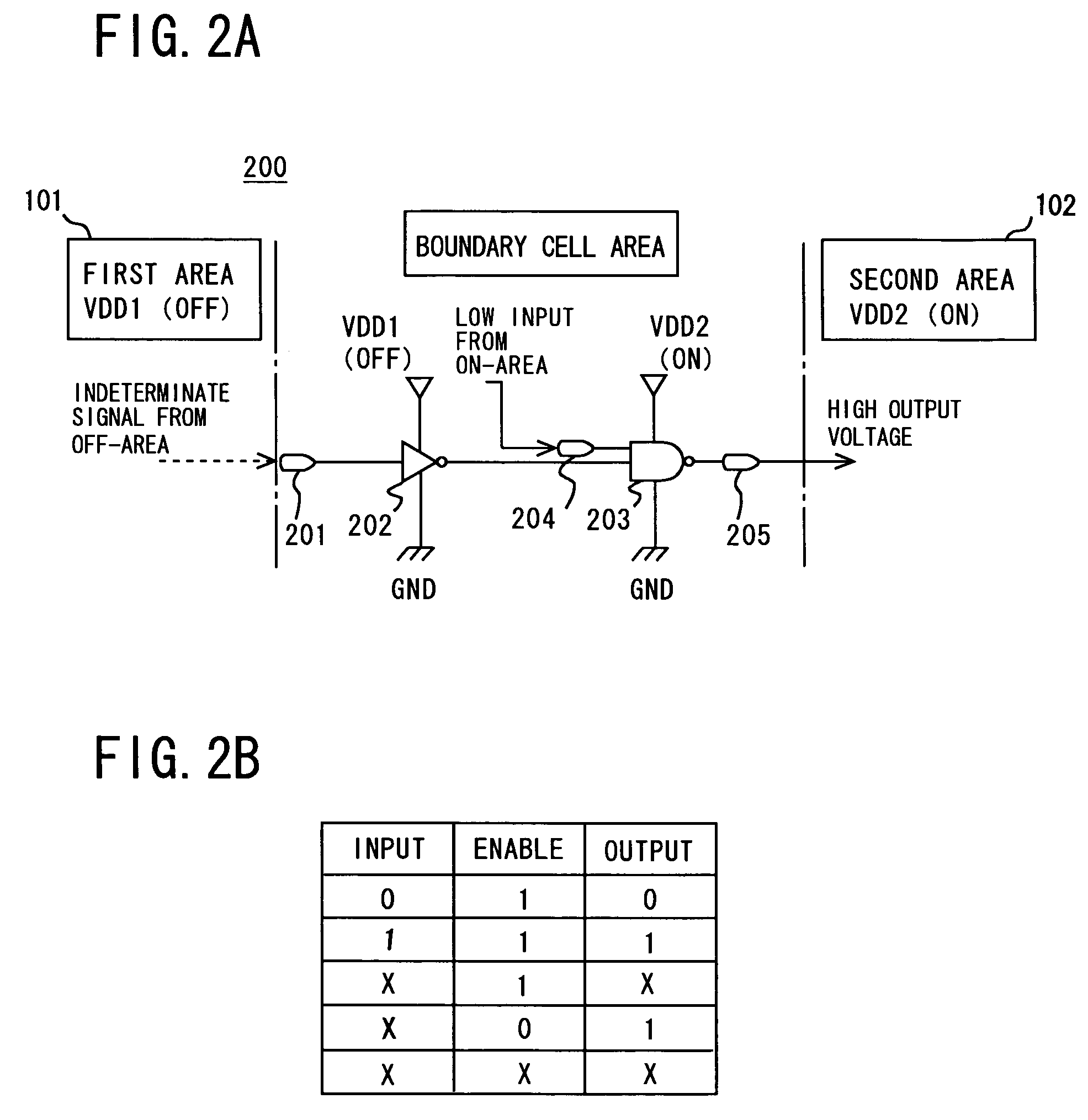Method for designing semiconductor circuit device, utilizing boundary cells between first and second circuits driven by different power supply systems