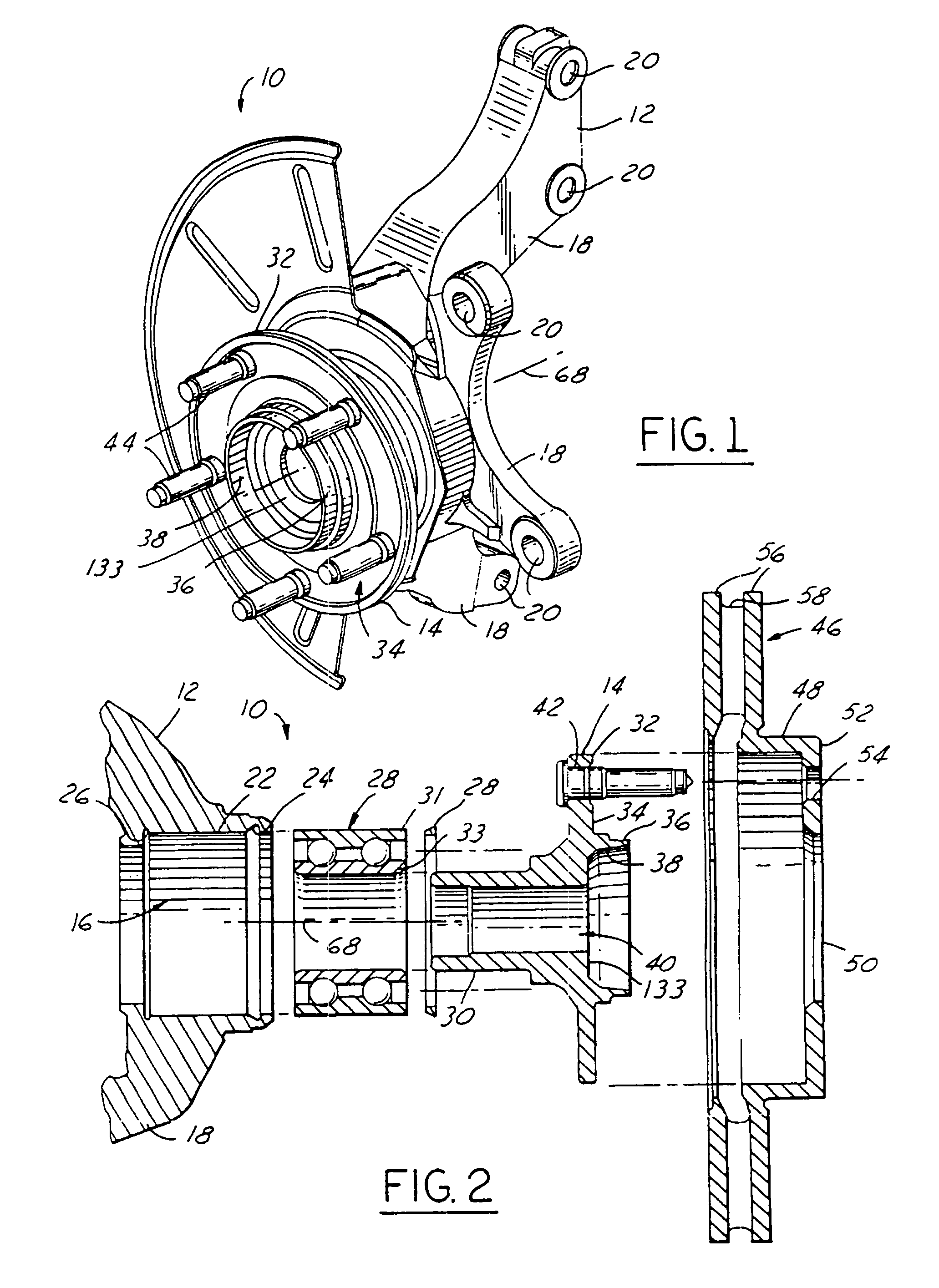 Knuckle hub assembly and method for making same