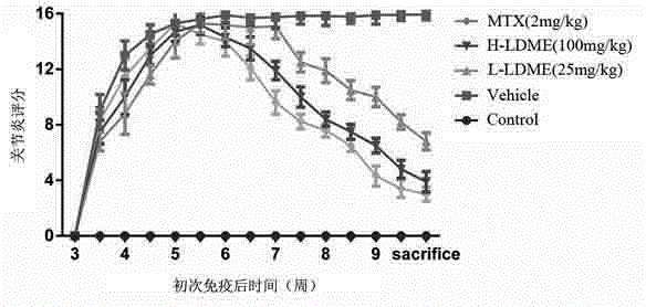 Application of levodopa methyl ester hydrochloride to preparation of drugs for preventing and treating rheumatoid arthritis