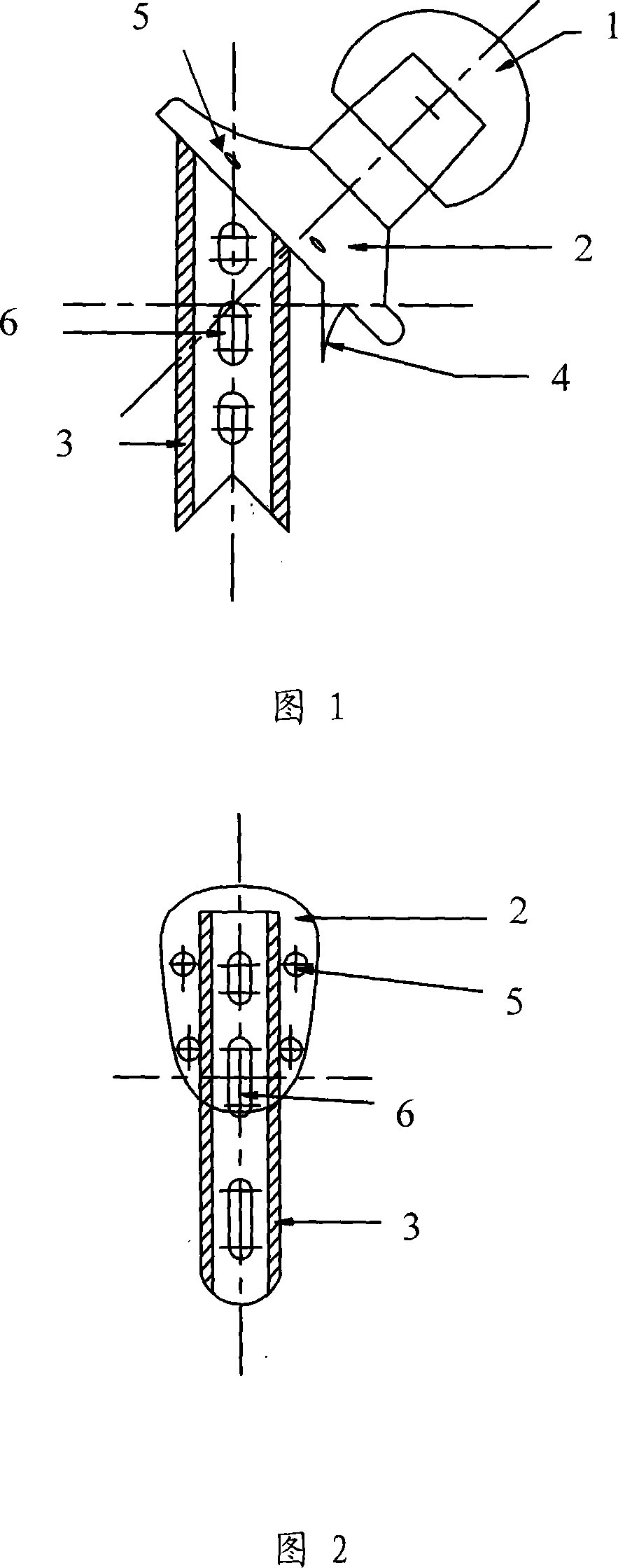 Artificial hip joint femur-end artificial body