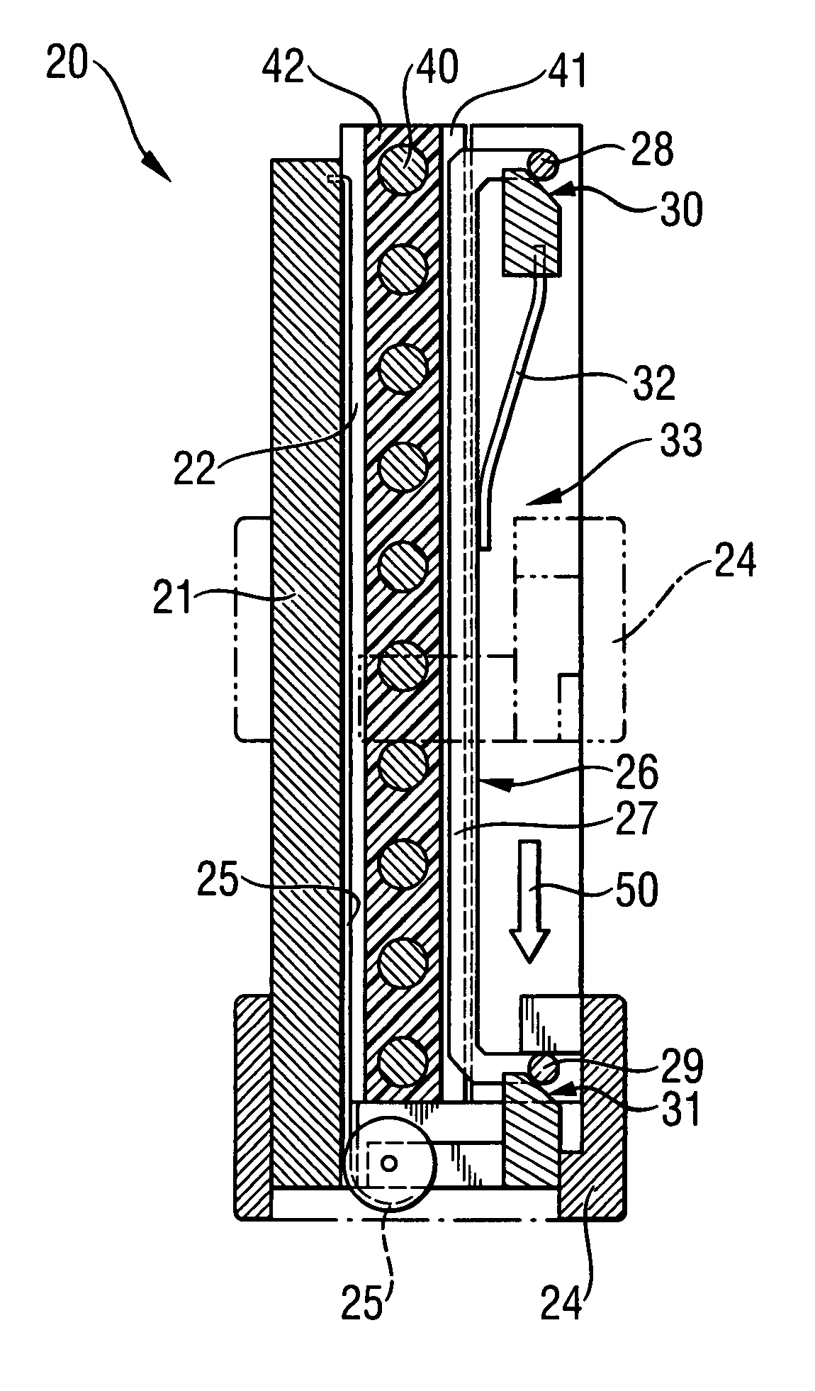 Magazine with fastening elements for a setting tool and a setting tool with the magazine with fastening elements