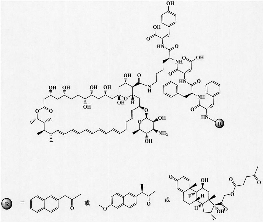 Amphotericin b polypeptide hydrogel drug-loading system for the treatment of fungal infections