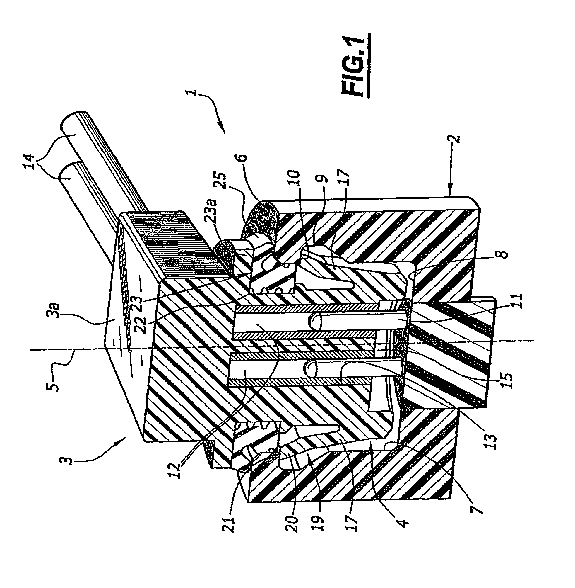 Electrical connector assembly for an airbag ignitor