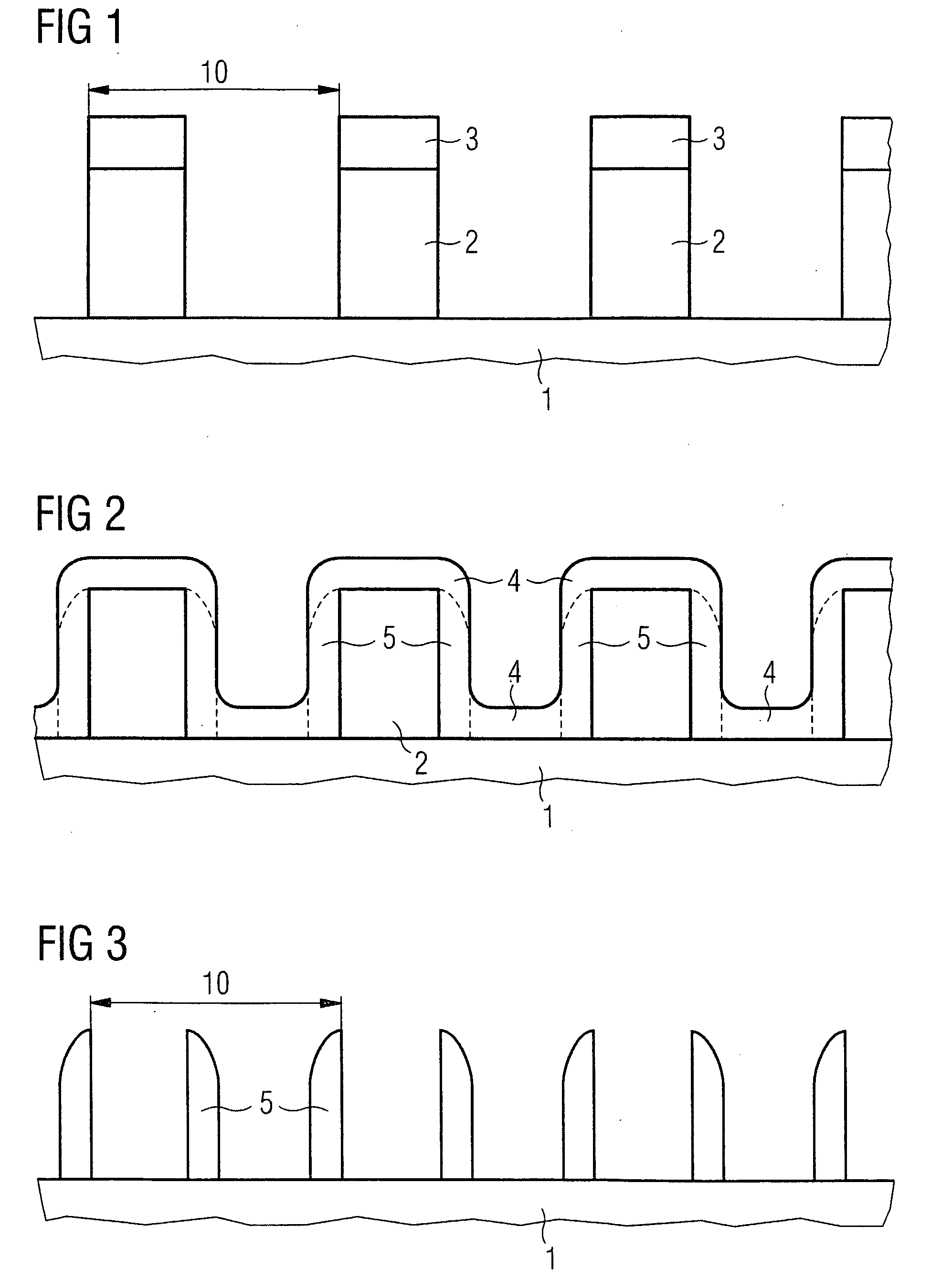 Method of producing pitch fractionizations in semiconductor technology