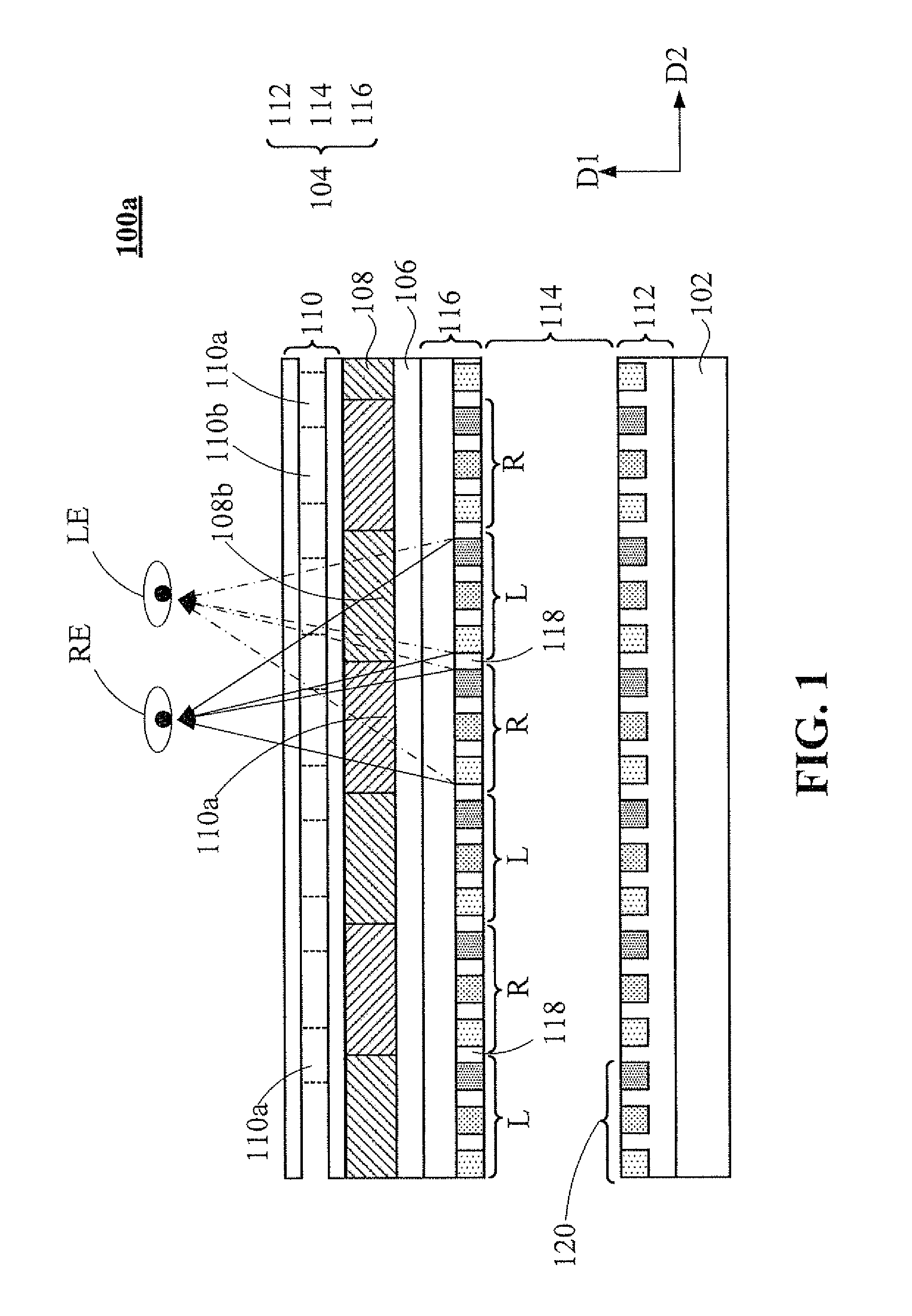 2d/3d image switching type liquid crystal display