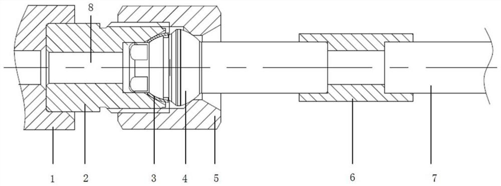 Sealing structure for pipeline connector of R744 air conditioner heat pump system
