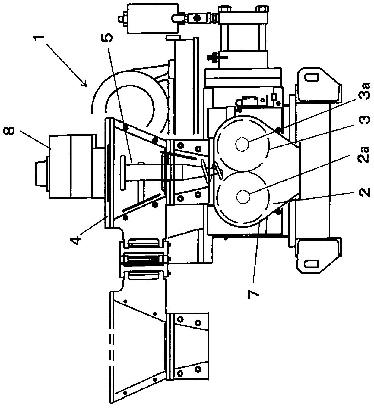 Compression roller assembly jig and compression roller assembly method in dry granulation device