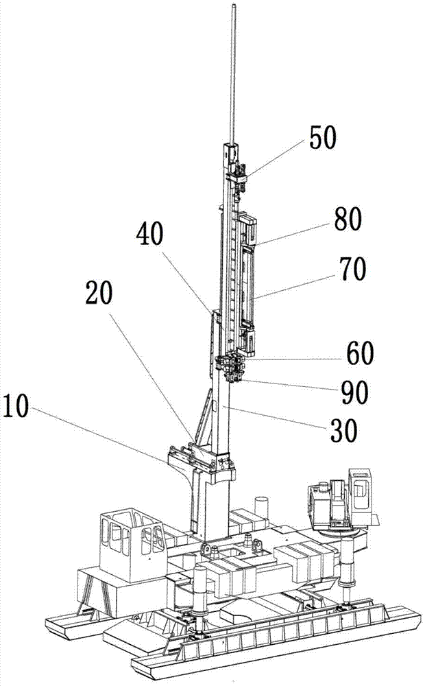 A kind of pile driver and pile pressing method thereof
