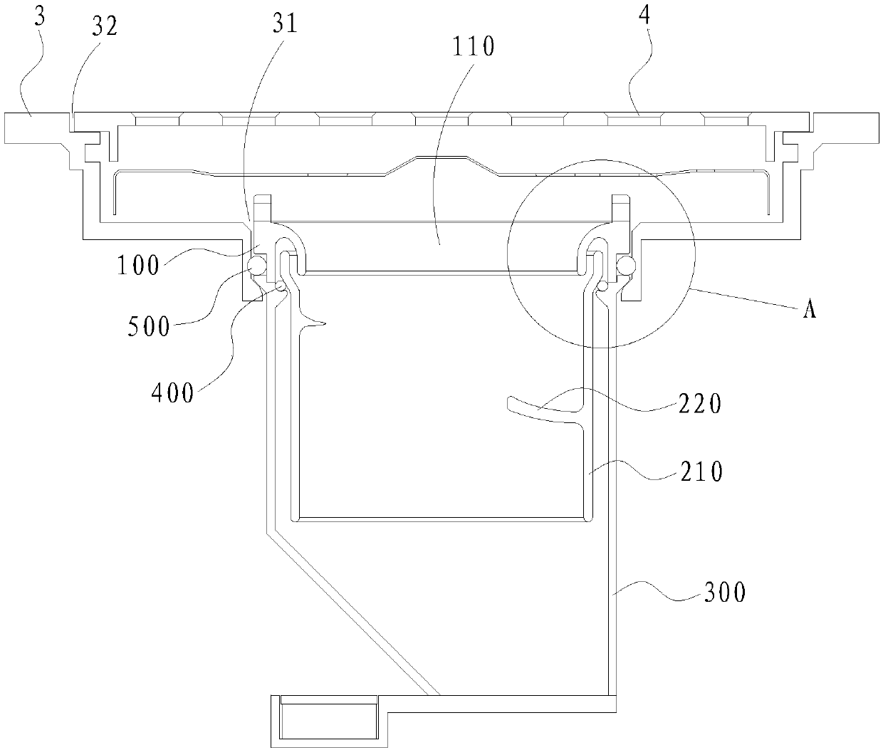 Eddy current drainage device and drainer