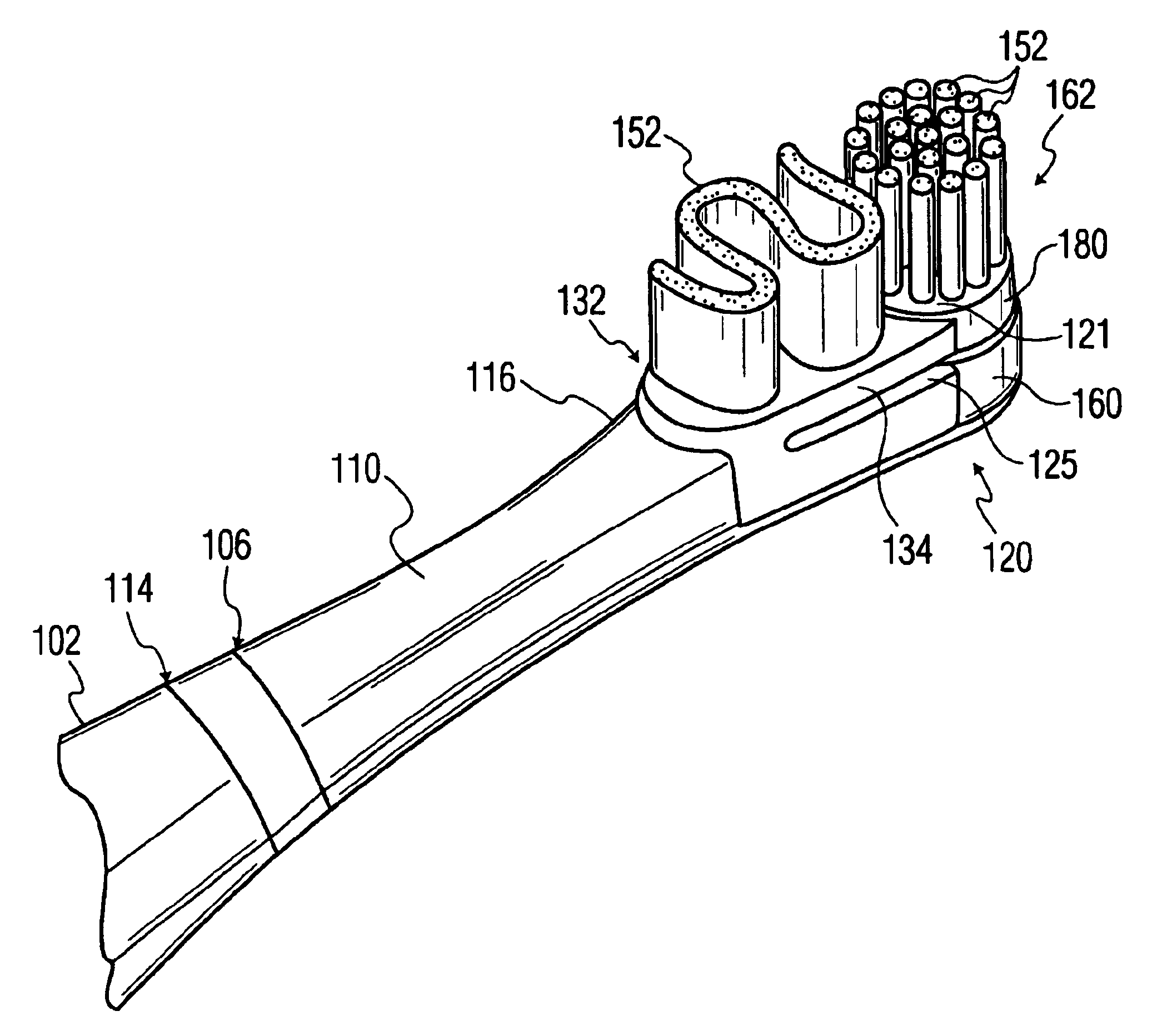Toothbrush having a movable upstanding cleaning element