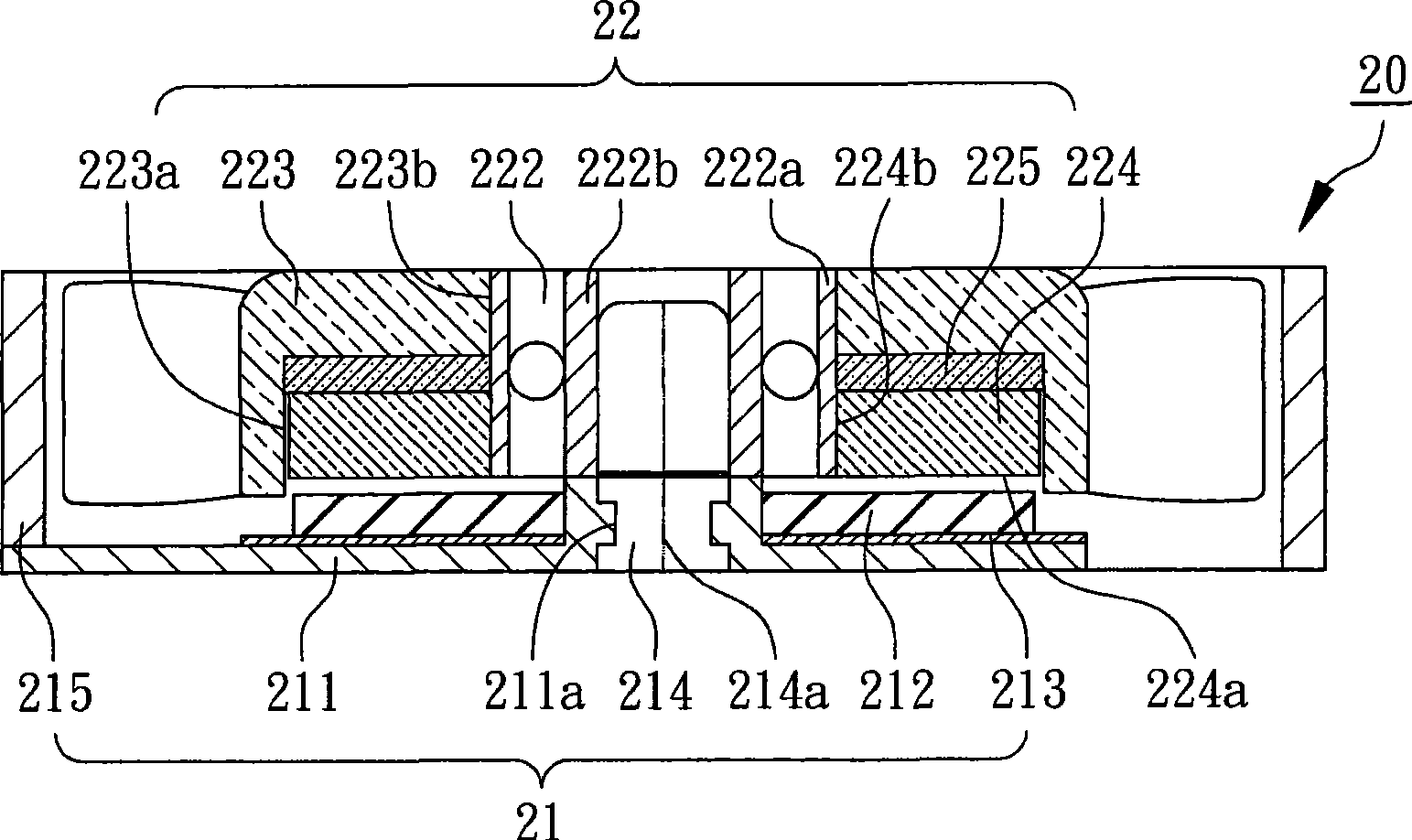 Thin fan structure