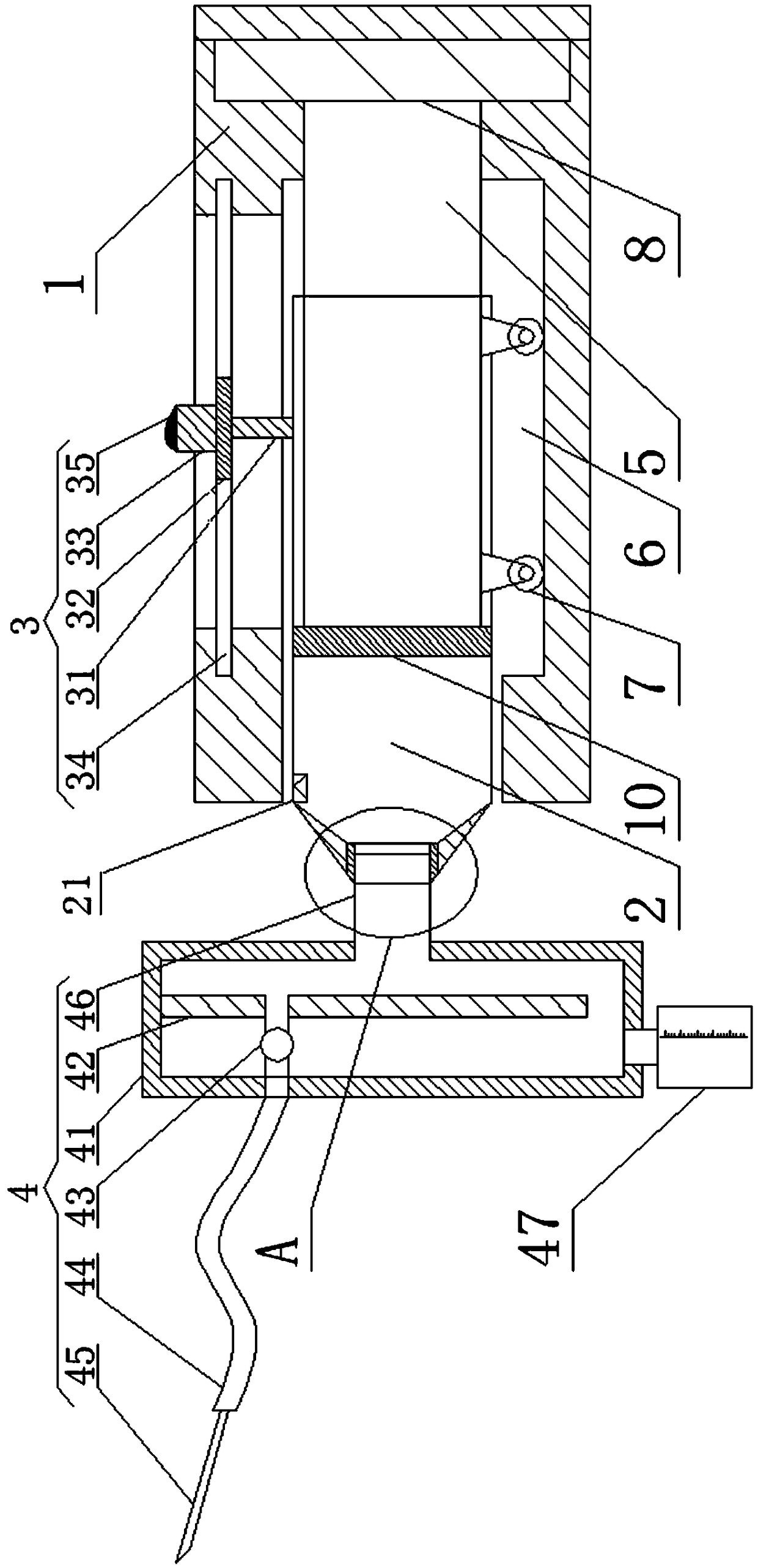 Novel pleural effusion puncture drainage device