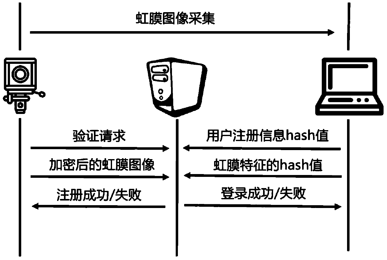 A real-time video security communication system and method based on iris recognition