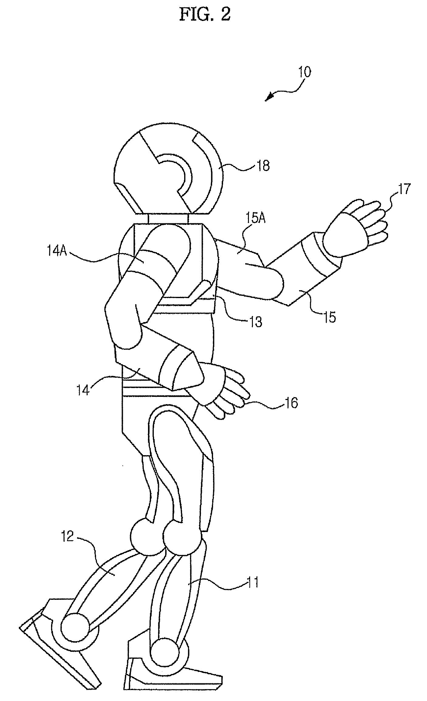 Robot and method of controlling cooperative work thereof