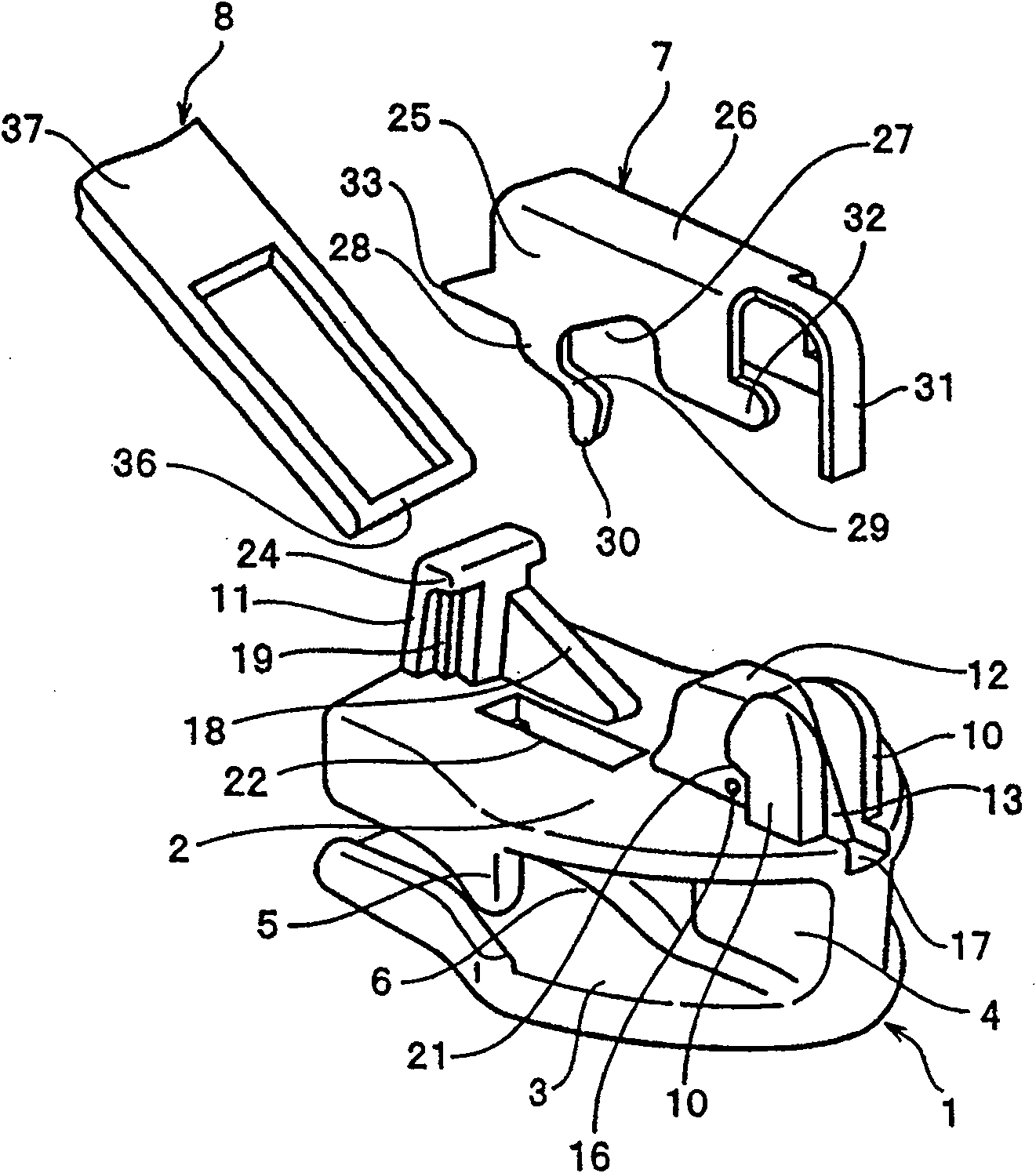 Slide fastener slider with automatic locking device