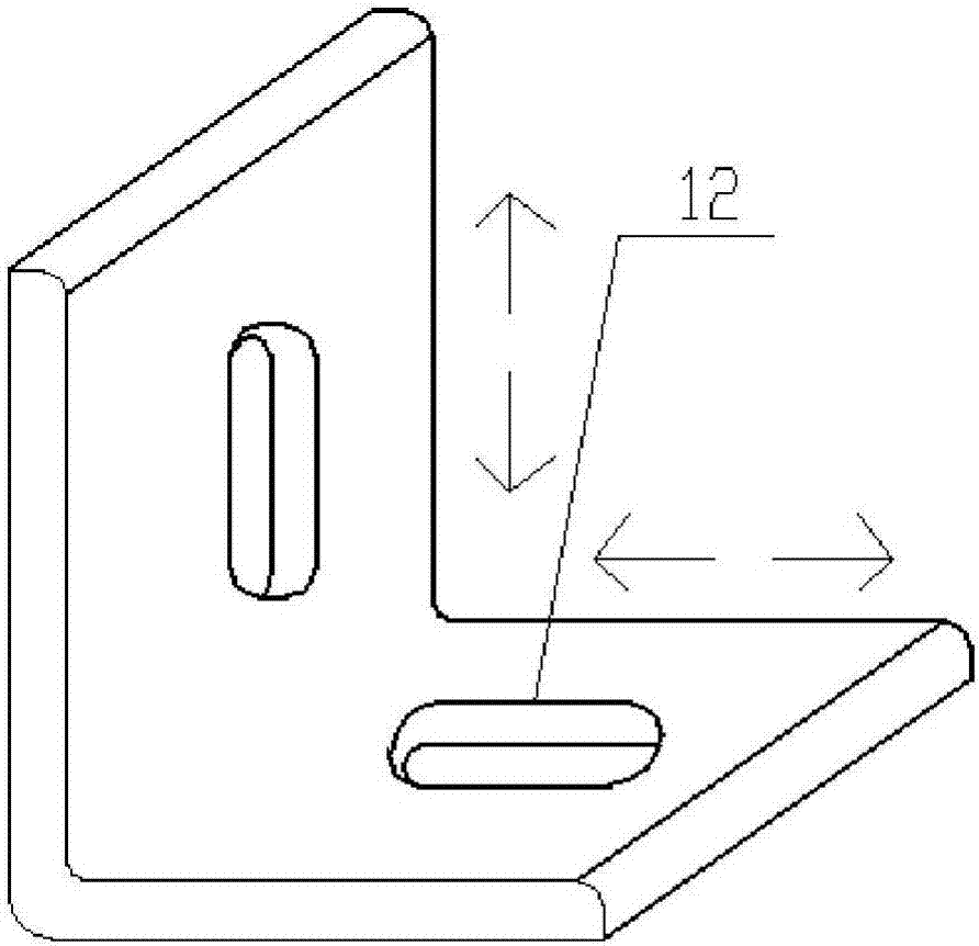 Back-hung stone or porcelain curtain wall panel connection and adjustment device