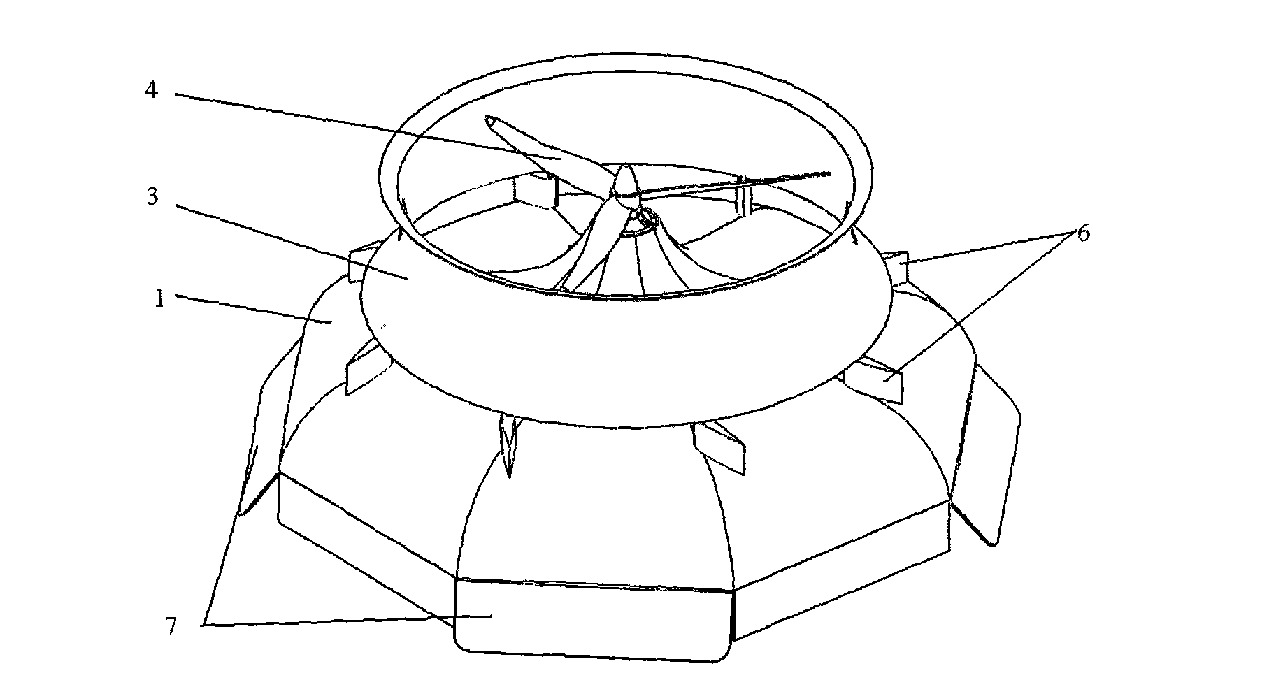 Flying saucer type helicopter utilizing active airflow to generate lifting power