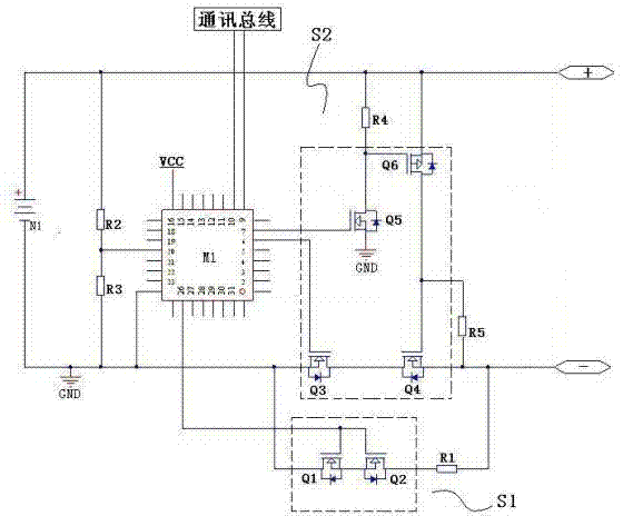 Energy-storage lithium battery parallel-connection capacity-expansion circuit and energy-storage lithium battery parallel-connection capacity-expansion voltage control method