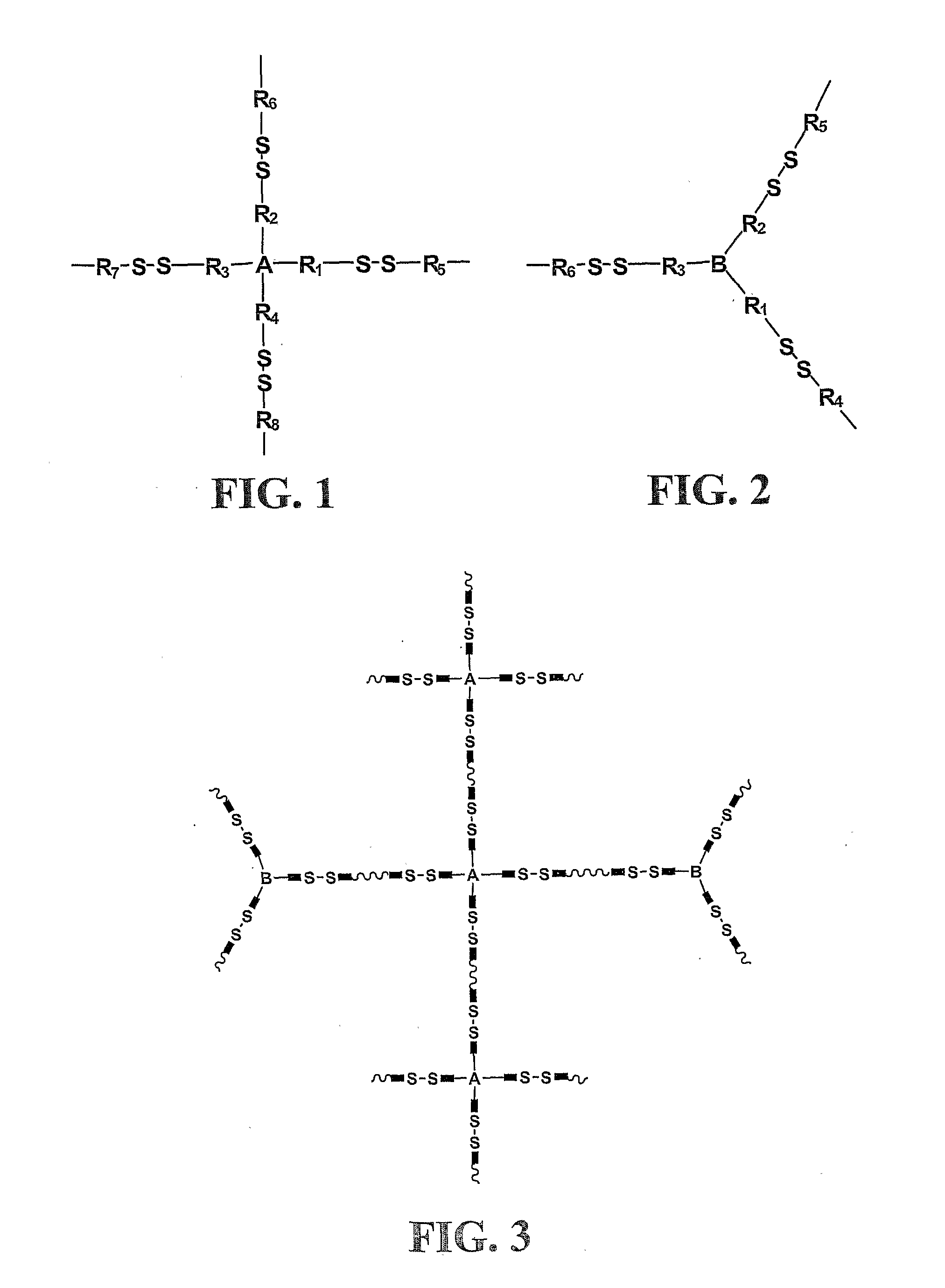 Crosslinking branched molecule through thiol-disulfide exchange to form hydrogel