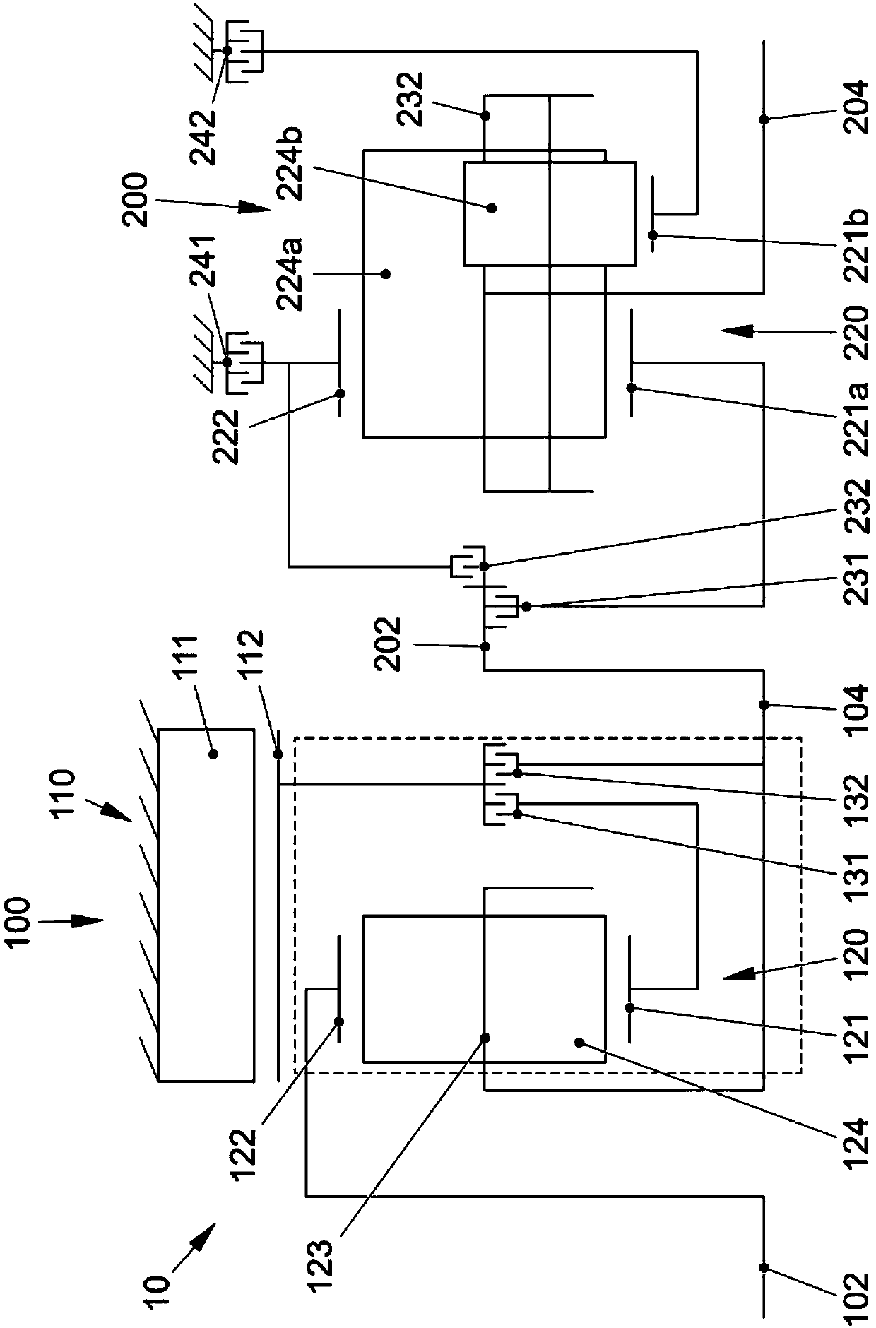 Multi-stage hybrid powertrain for a motor vehicle