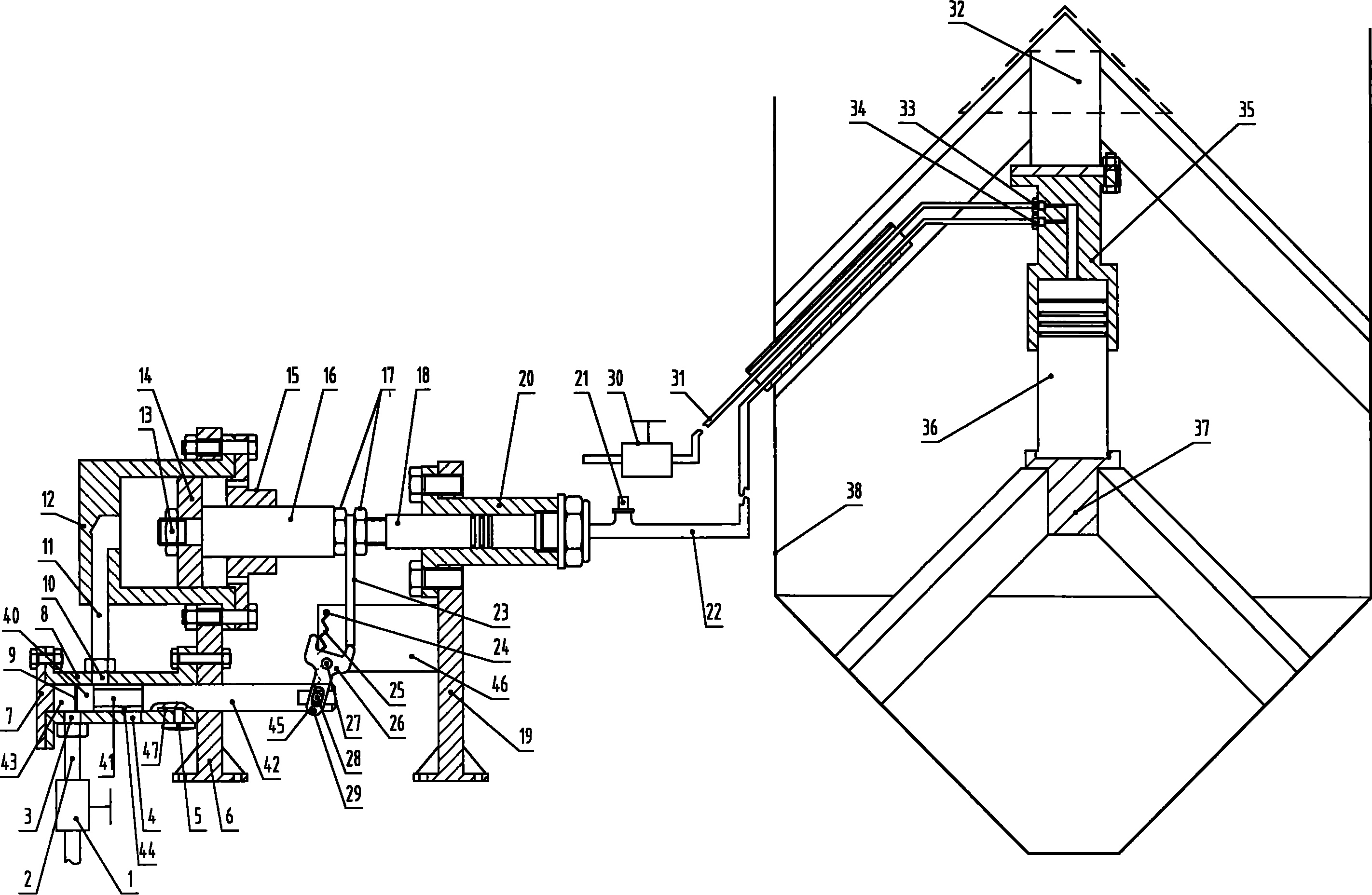 Bunker dredging system with arch breaking cap using resonance method