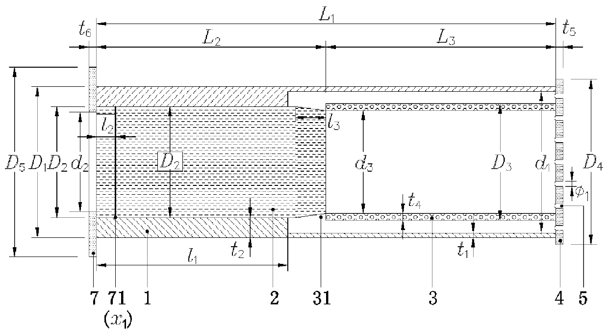 Shock wave energy passive measurement sensor based on thin-walled tube expansion energy absorption