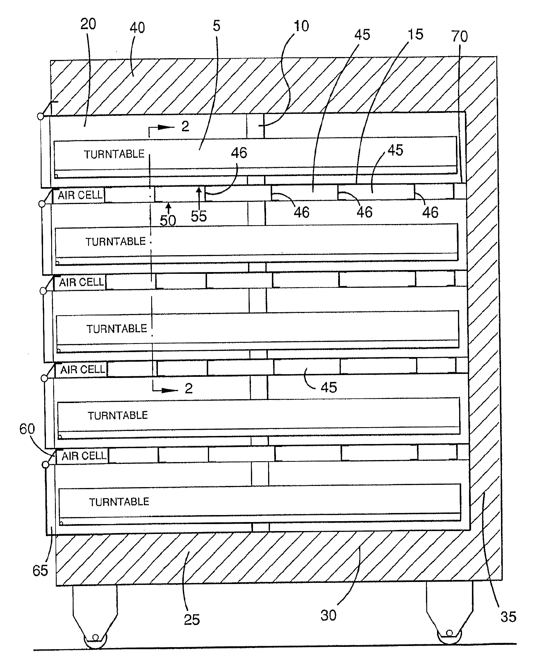 Insulation for baking chambers in a multi-deck baking oven