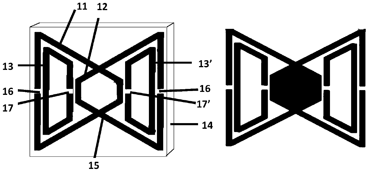 SIW antenna array for loading butterfly-shaped left-handed material unit