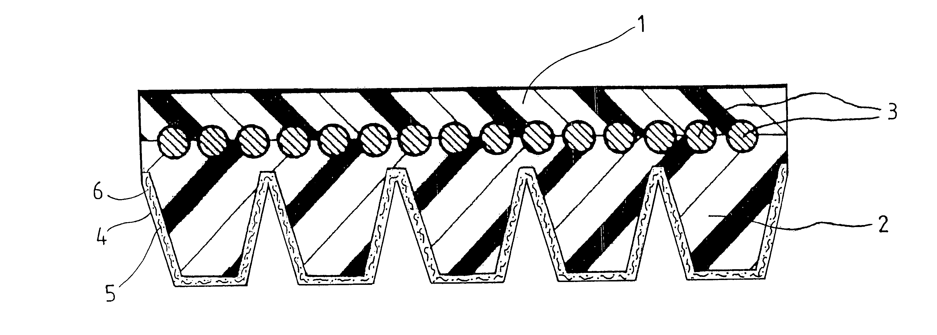 Ribbed V-belt and method of making the same