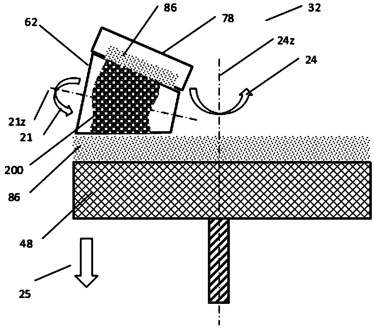 Selective spreading device and spreading method