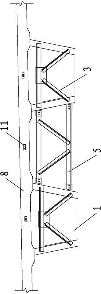 Rapid assembling type steel box-precast concrete plank bridge structure and construction method thereof