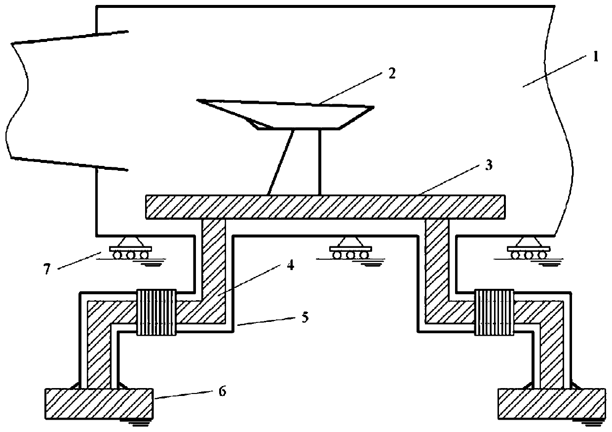 A Vibration Isolation Device for a Shock Wave Wind Tunnel Model