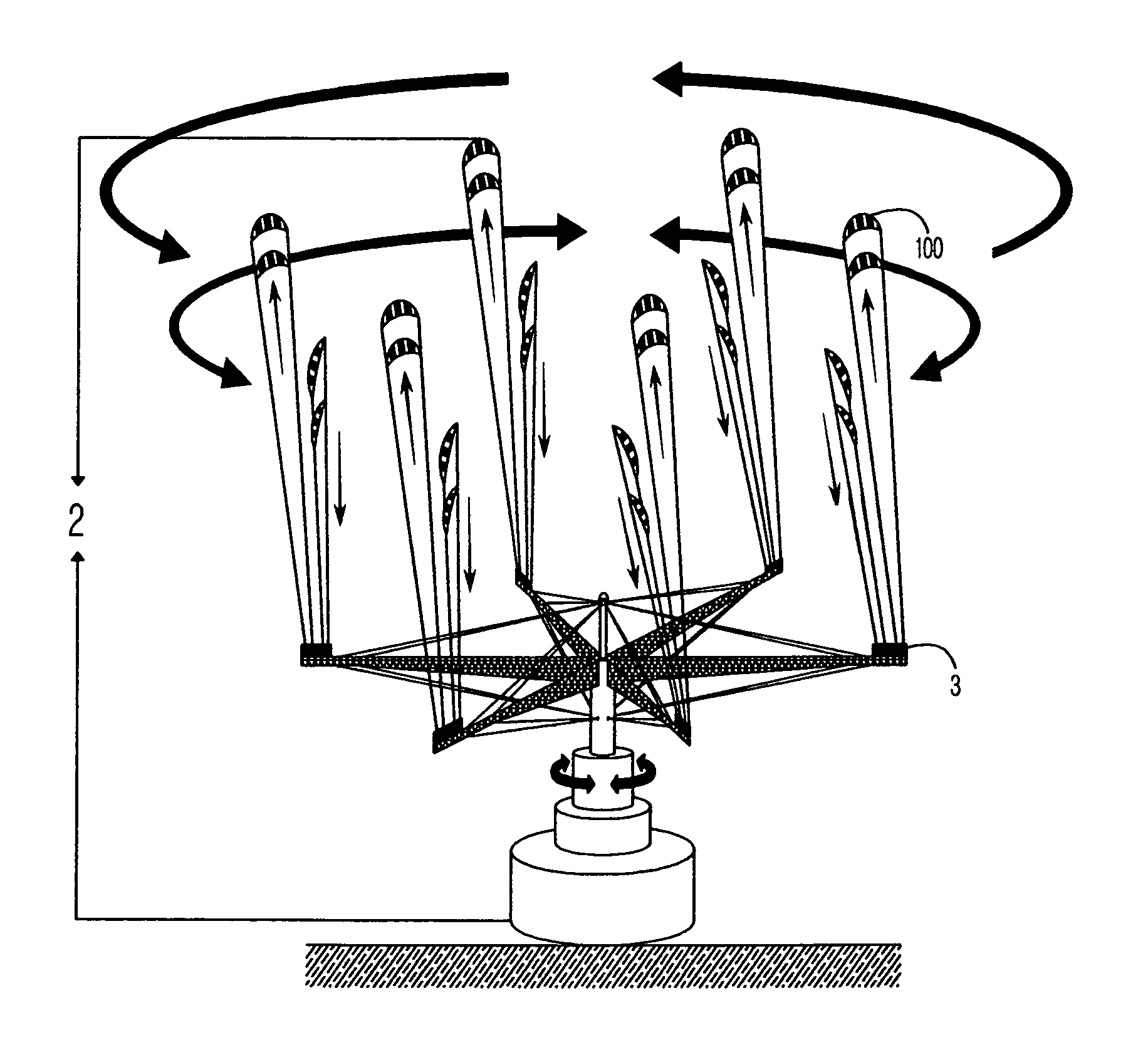 Medium/Large Electricity Generator Equipped with Automatically Winding and Un-winding Kite Cable Mechanism for minimum energy loss
