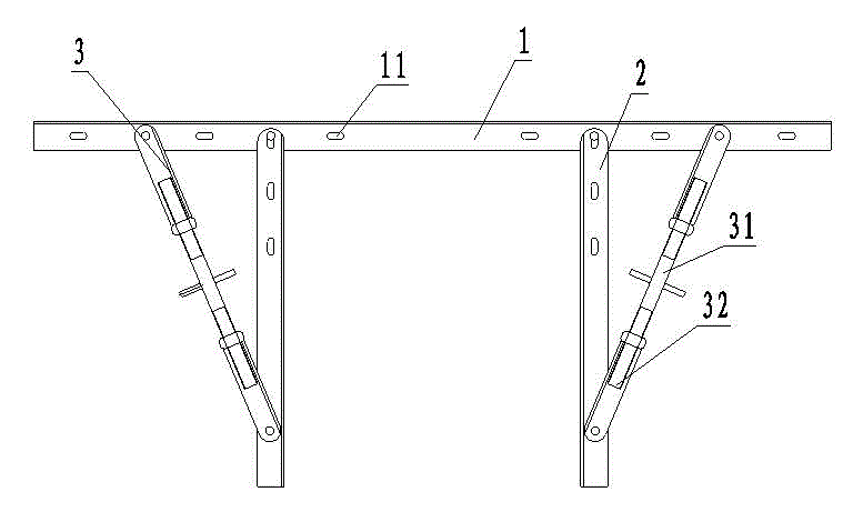 Combined type channel steel support template rod system and construction method thereof