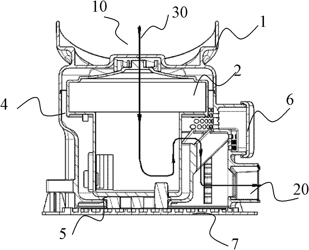 A motor housing with a variable frequency resonant cavity