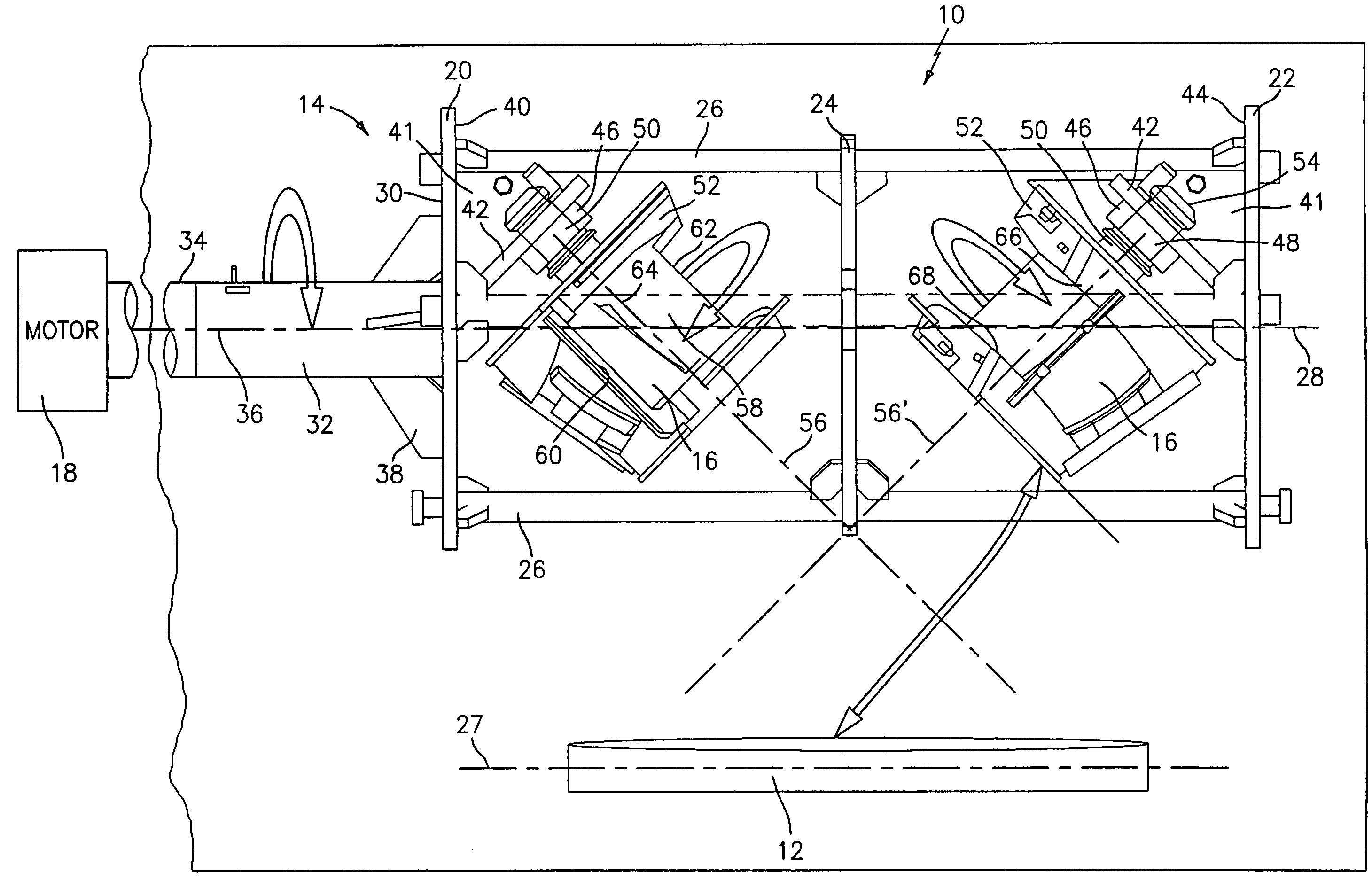 Multiple axis tumbler coating apparatus