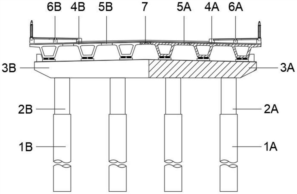 Process for constructing prefabricated small box girder bridge by half-range construction firstly and then whole construction