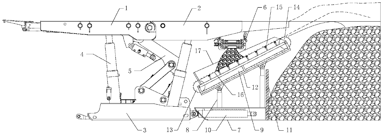Fully-mechanized mining gangue-throwing filling hydraulic support and filling method thereof