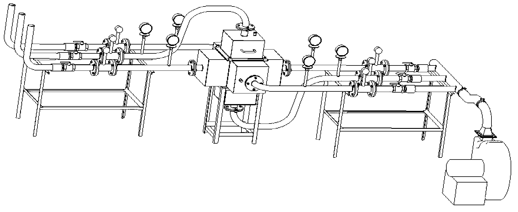 Test device for measuring permeability of high-temperature porous piled clinker