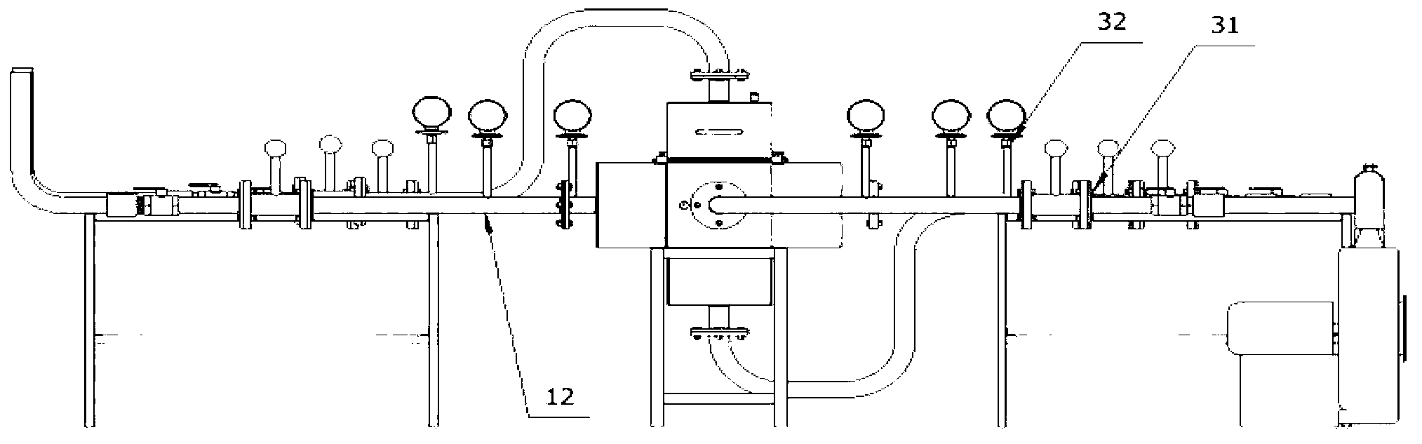 Test device for measuring permeability of high-temperature porous piled clinker