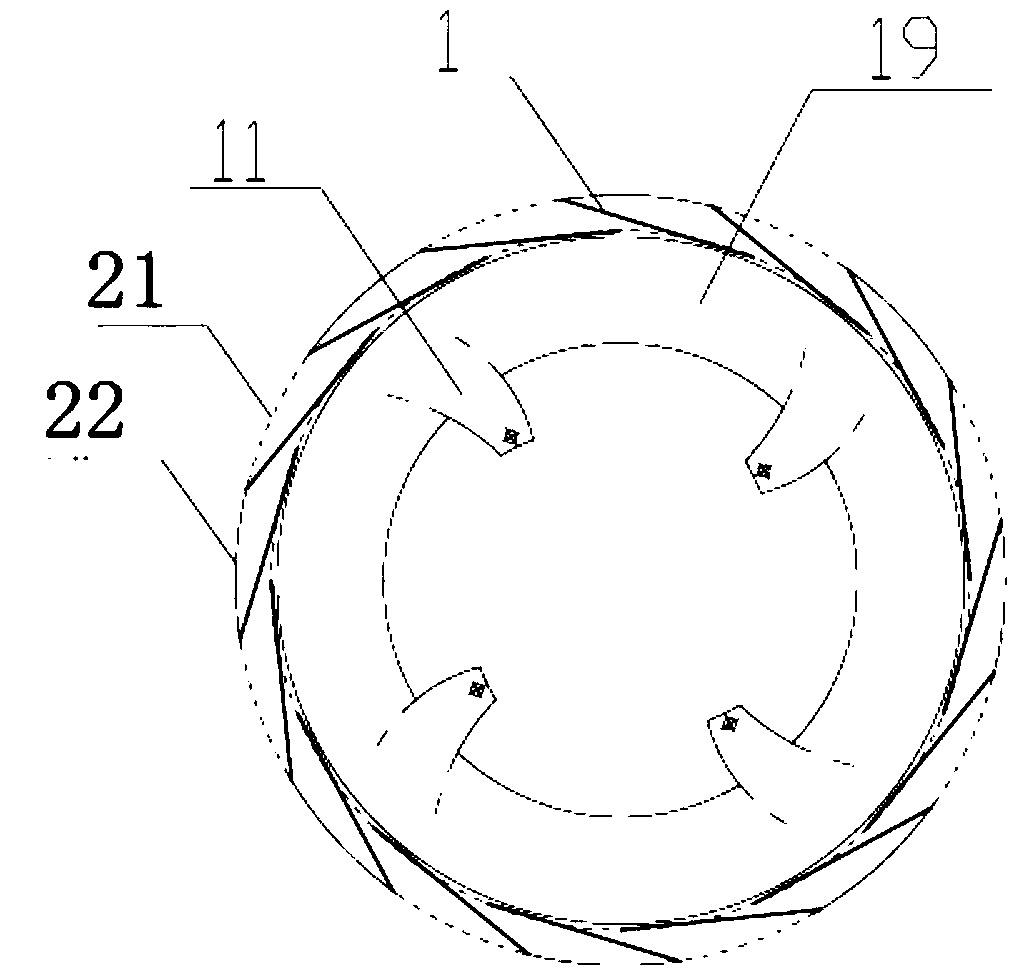 Three-dimensional swirling water distributor and application