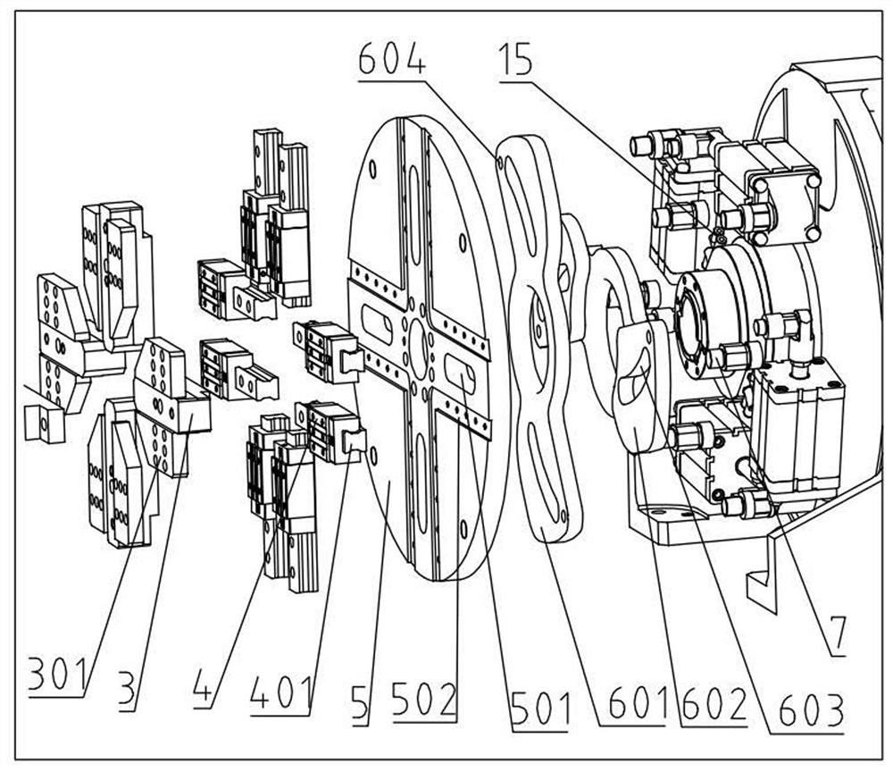 Heavy-load pneumatic chuck for laser pipe cutting machine