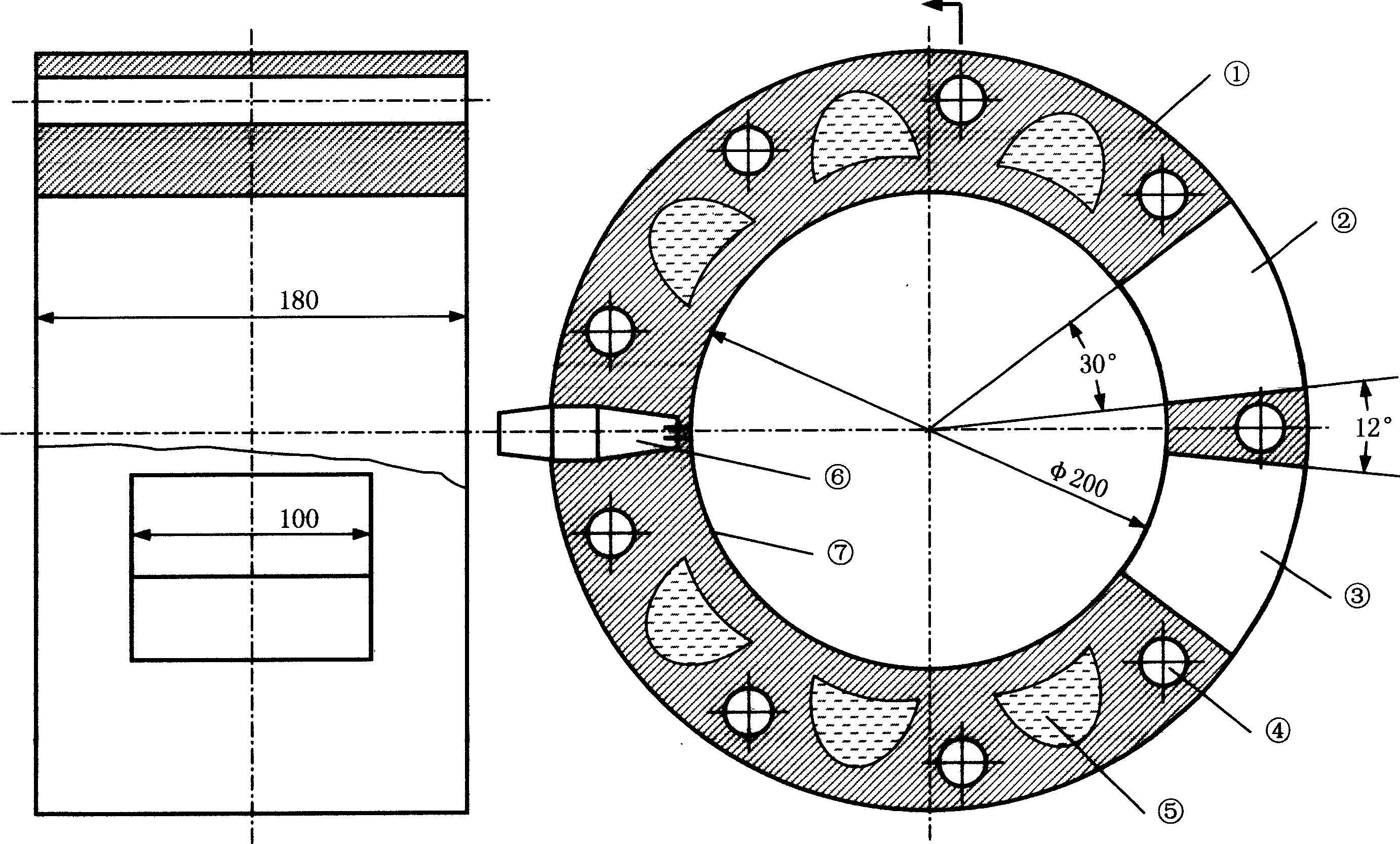 Angle variable rotor engine with a planet gear