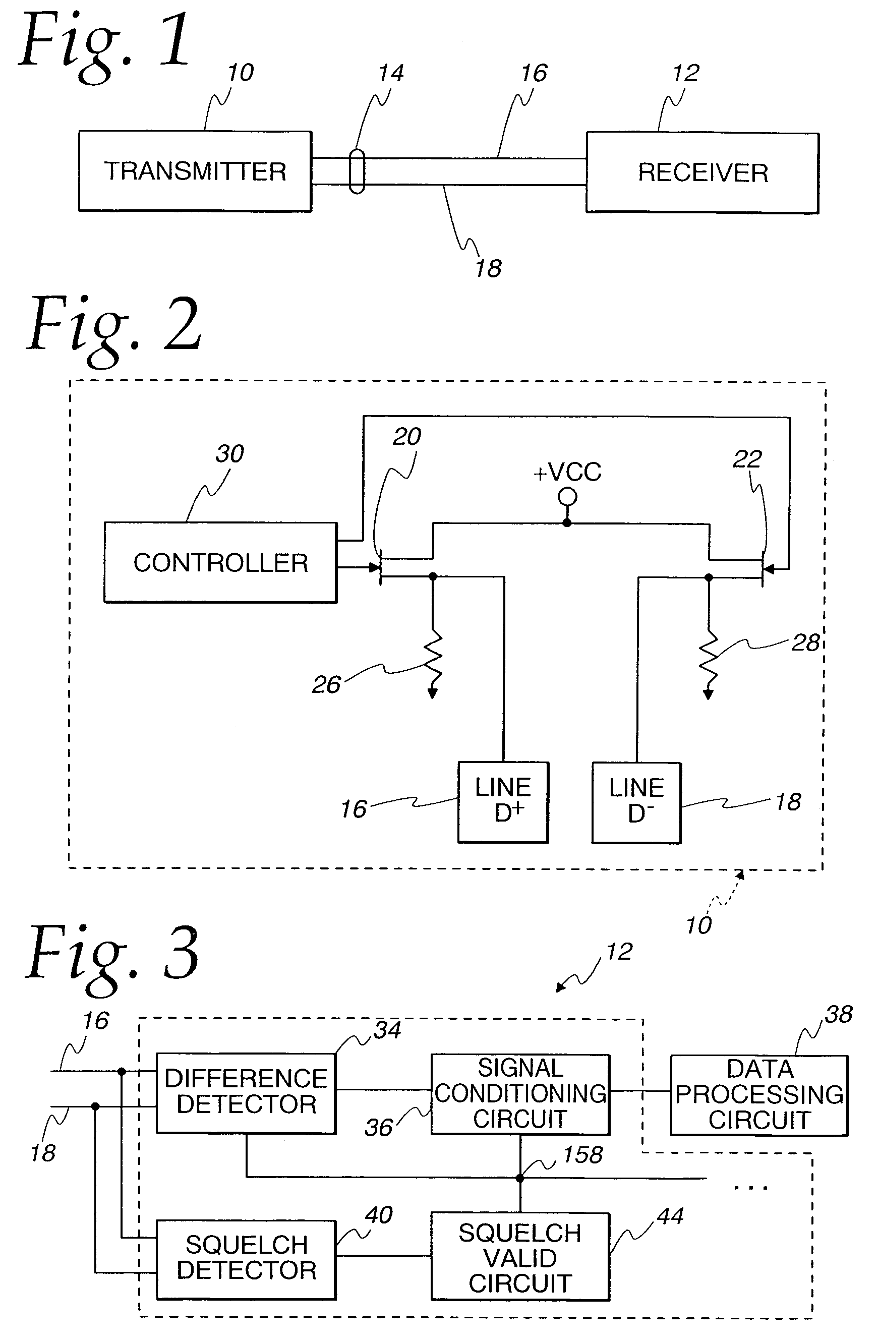 Methods and apparatus for reducing power usage of a transmitter and receiver coupled via a differential serial data link