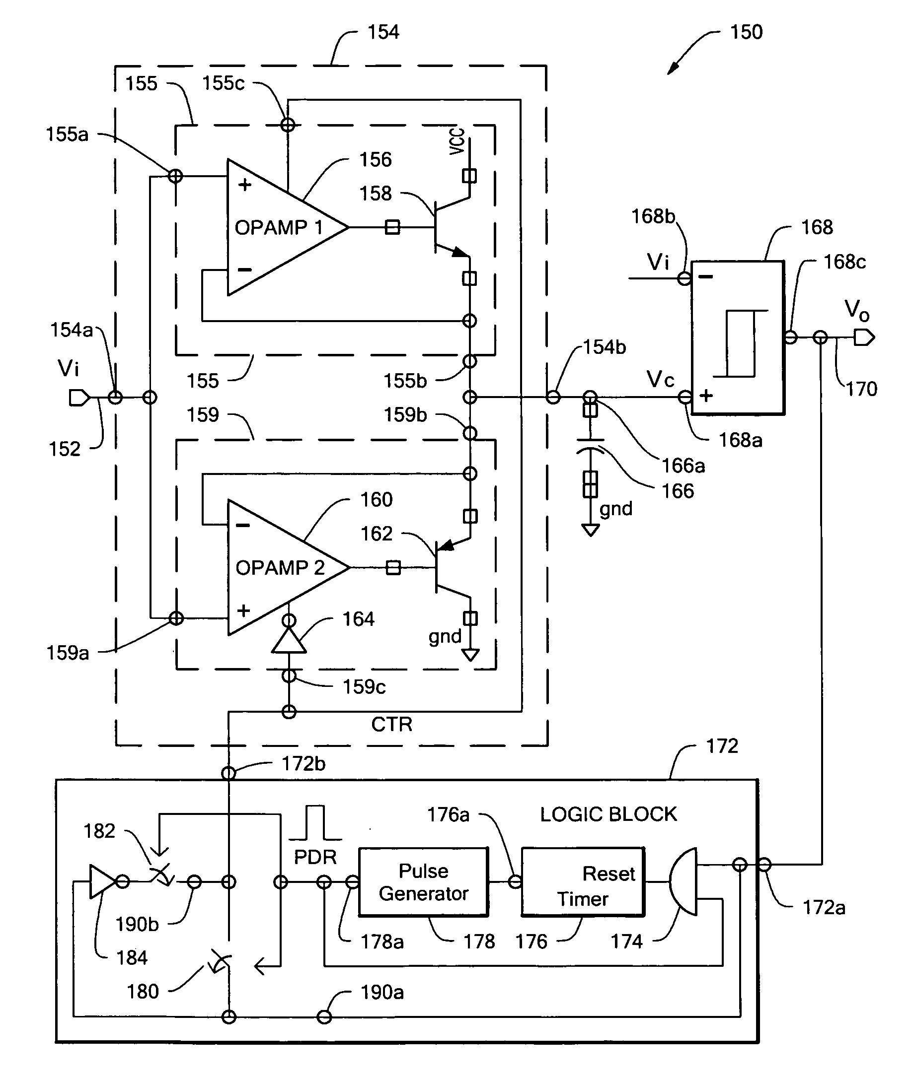 Track-and-hold peak detector circuit