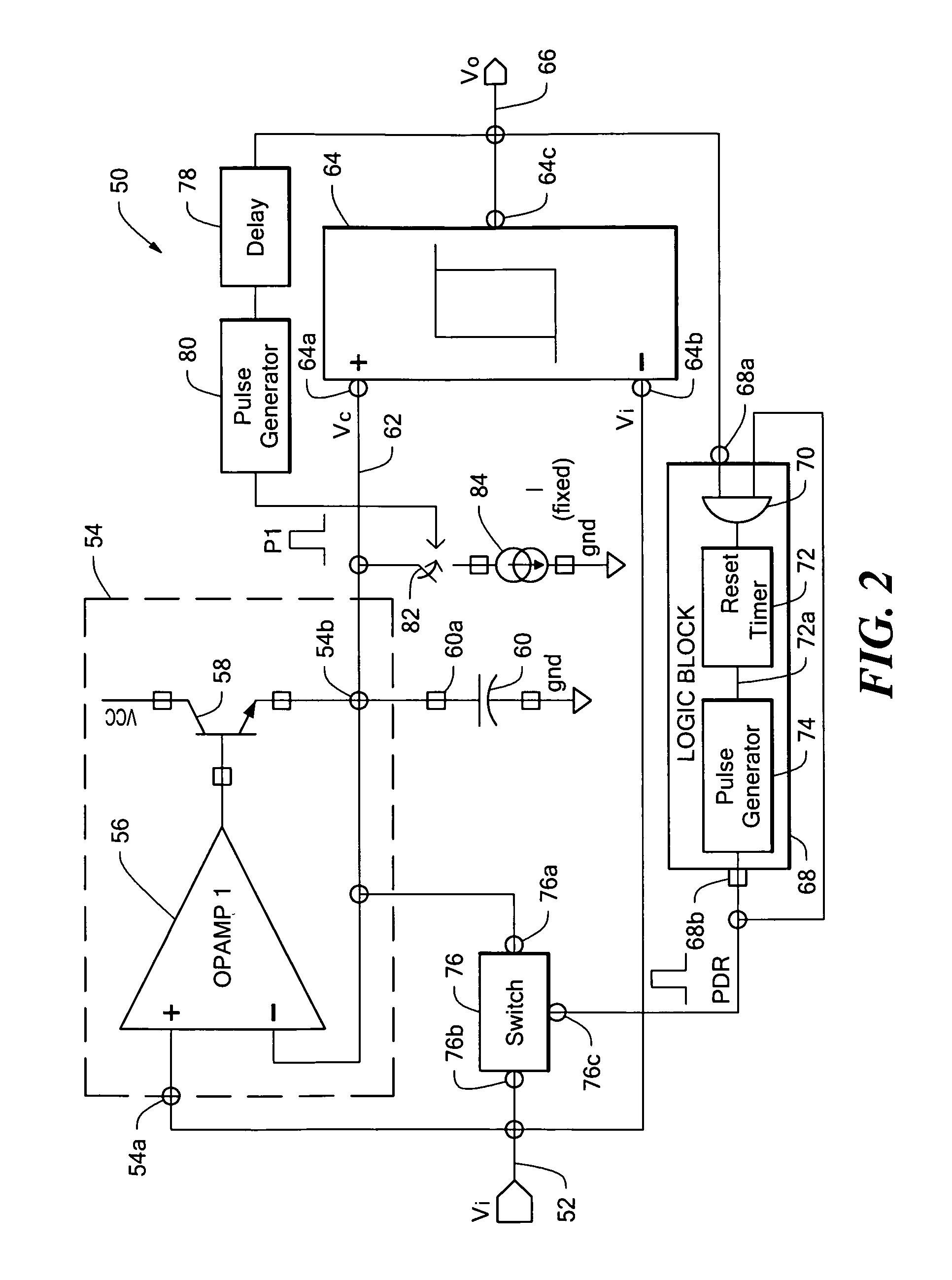 Track-and-hold peak detector circuit